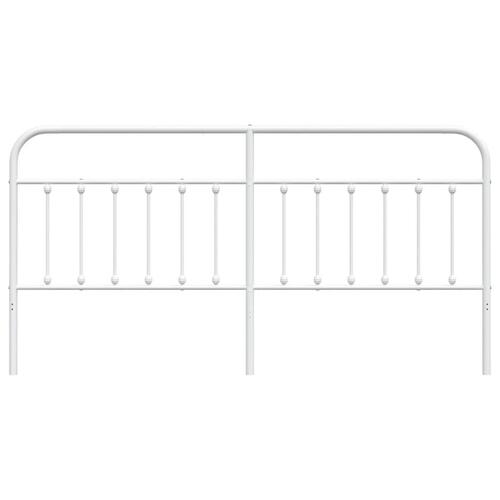 Sengegavl 193 cm metal hvid