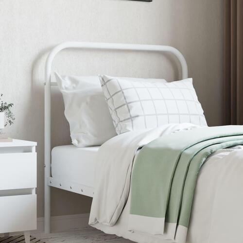 Sengegavl 90 cm metal hvid