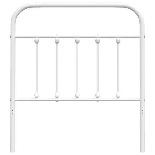 Sengegavl 90 cm metal hvid