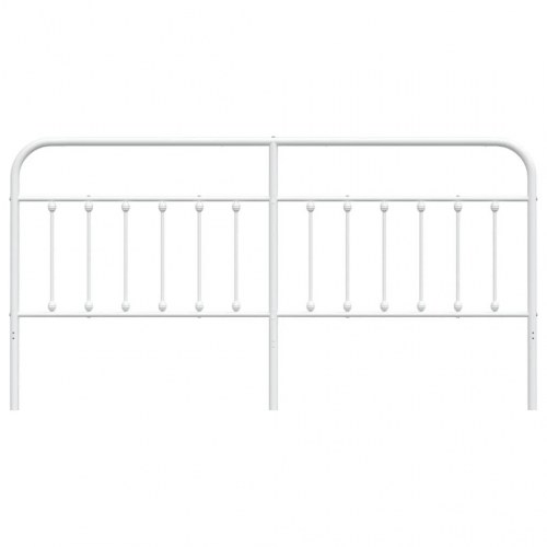 Sengegavl 200 cm metal hvid