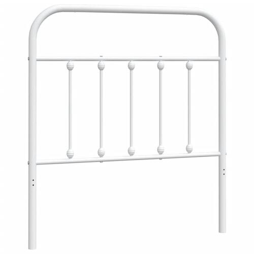 Sengegavl 80 cm metal hvid