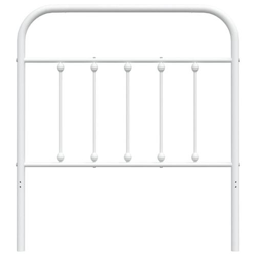 Sengegavl 80 cm metal hvid