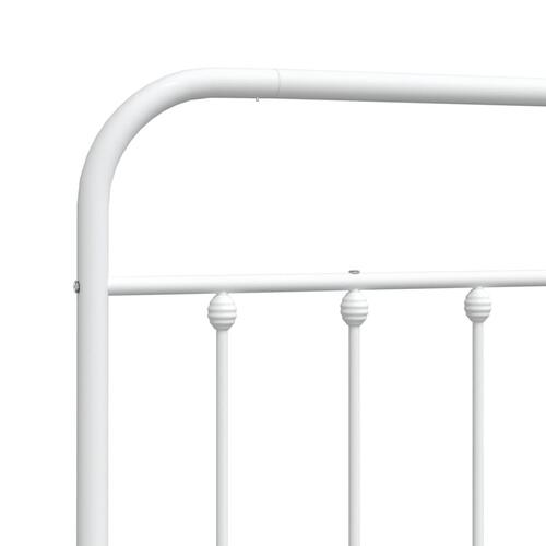 Sengegavl 80 cm metal hvid