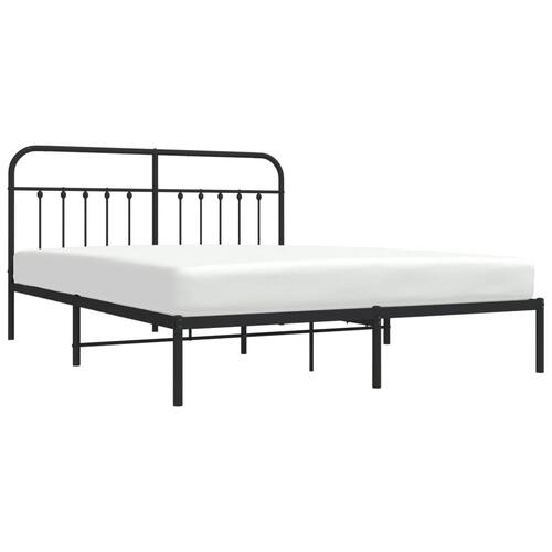 Sengeramme med sengegavl 183x213 cm metal sort