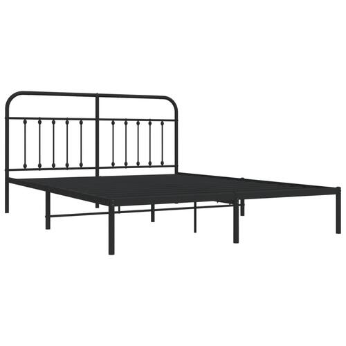 Sengeramme med sengegavl 183x213 cm metal sort