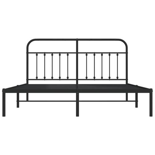Sengeramme med sengegavl 183x213 cm metal sort