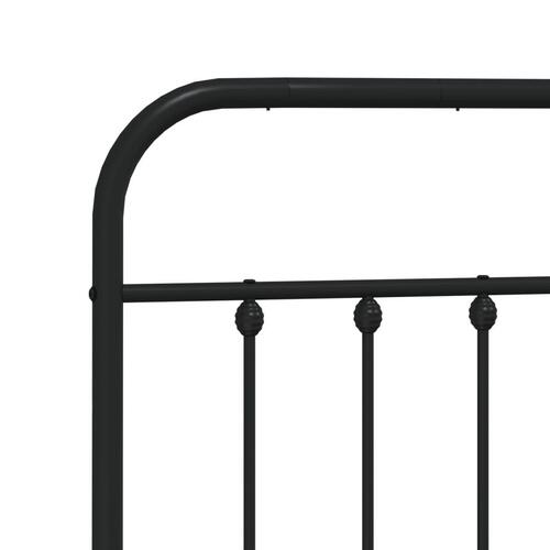Sengeramme med sengegavl 183x213 cm metal sort