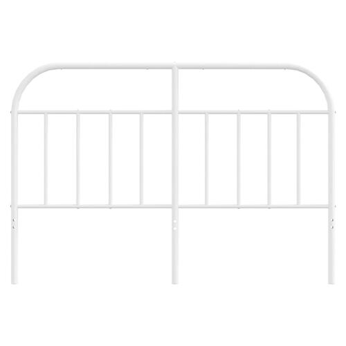 Sengegavl 135 cm metal hvid