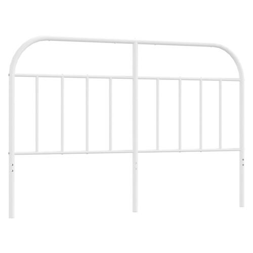 Sengegavl 150 cm metal hvid