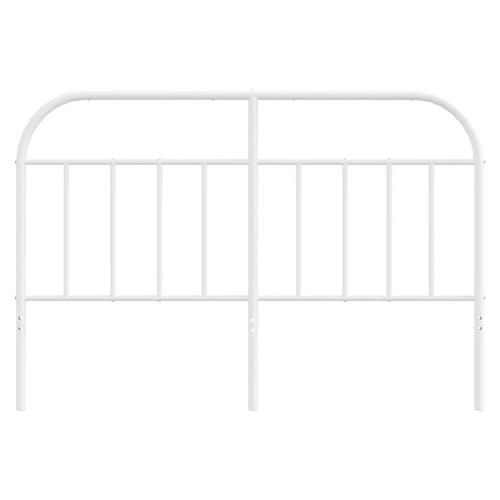 Sengegavl 150 cm metal hvid