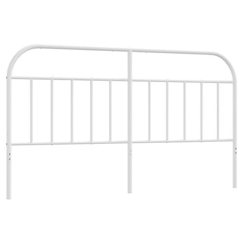 Sengegavl 180 cm metal hvid
