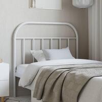 Sengegavl 100 cm metal hvid
