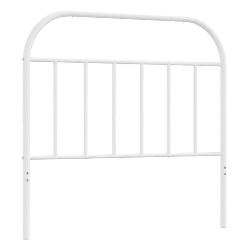 Sengegavl 100 cm metal hvid