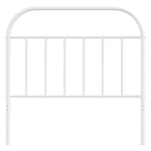 Sengegavl 100 cm metal hvid