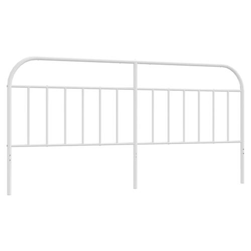 Sengegavl 193 cm metal hvid
