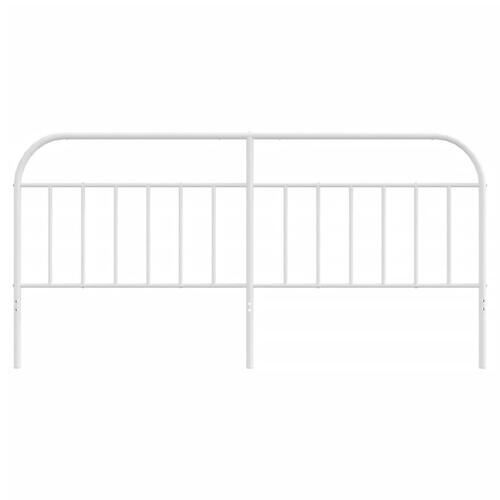 Sengegavl 193 cm metal hvid