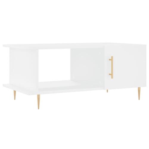 Sofabord 90x50x40 cm konstrueret træ hvid