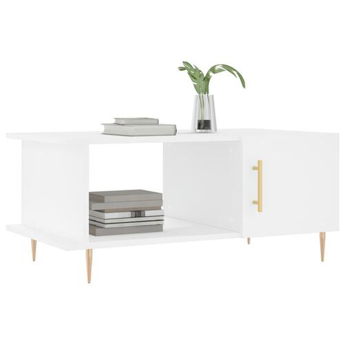 Sofabord 90x50x40 cm konstrueret træ hvid
