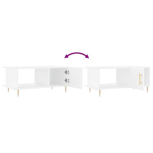 Sofabord 90x50x40 cm konstrueret træ hvid