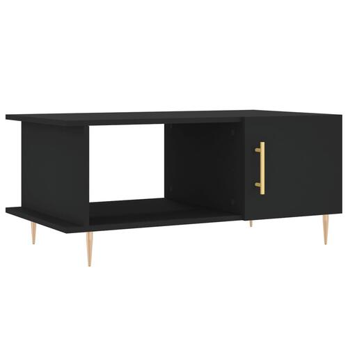 Sofabord 90x50x40 cm konstrueret træ sort