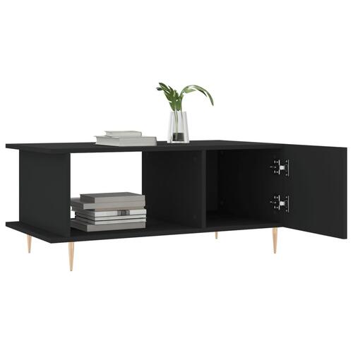 Sofabord 90x50x40 cm konstrueret træ sort