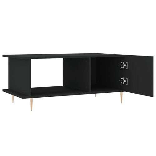Sofabord 90x50x40 cm konstrueret træ sort