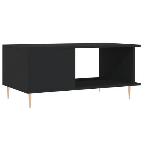 Sofabord 90x50x40 cm konstrueret træ sort