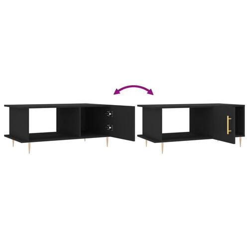 Sofabord 90x50x40 cm konstrueret træ sort