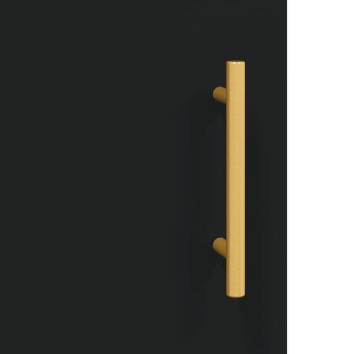 Sofabord 90x50x40 cm konstrueret træ sort