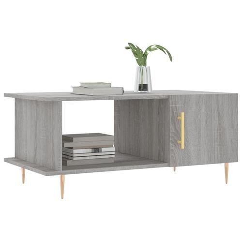 Sofabord 90x50x40 cm konstrueret træ grå sonoma-eg