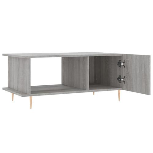 Sofabord 90x50x40 cm konstrueret træ grå sonoma-eg