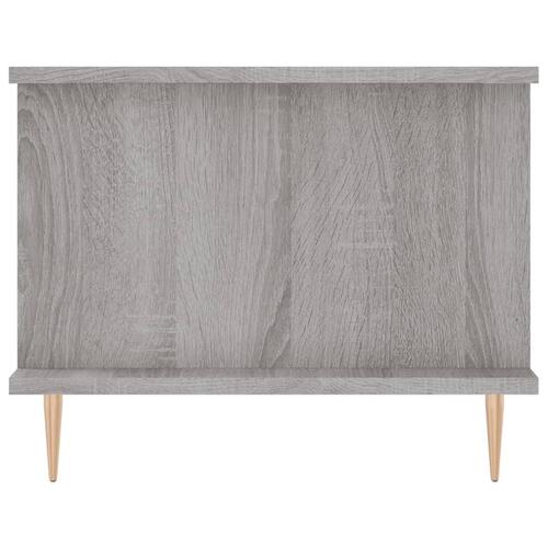 Sofabord 90x50x40 cm konstrueret træ grå sonoma-eg