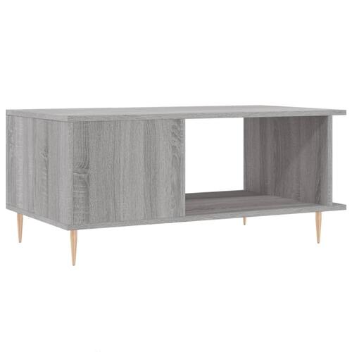 Sofabord 90x50x40 cm konstrueret træ grå sonoma-eg