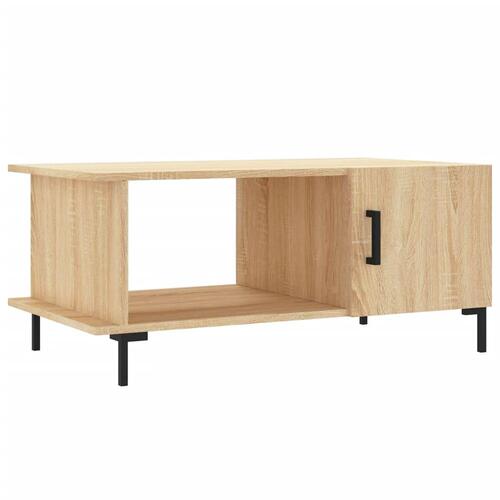 Sofabord 90x50x40 cm konstrueret træ sonoma-eg