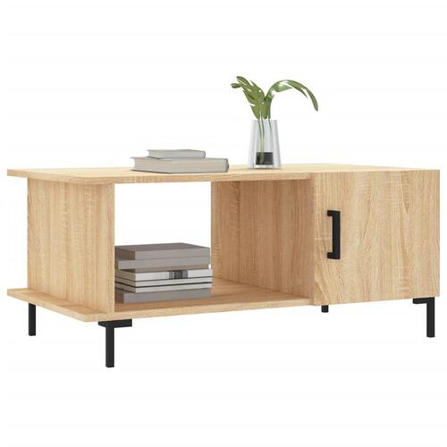 Sofabord 90x50x40 cm konstrueret træ sonoma-eg