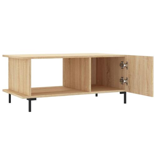 Sofabord 90x50x40 cm konstrueret træ sonoma-eg