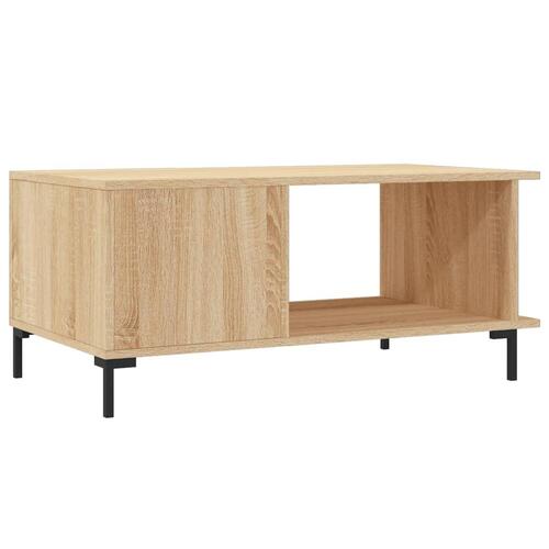 Sofabord 90x50x40 cm konstrueret træ sonoma-eg