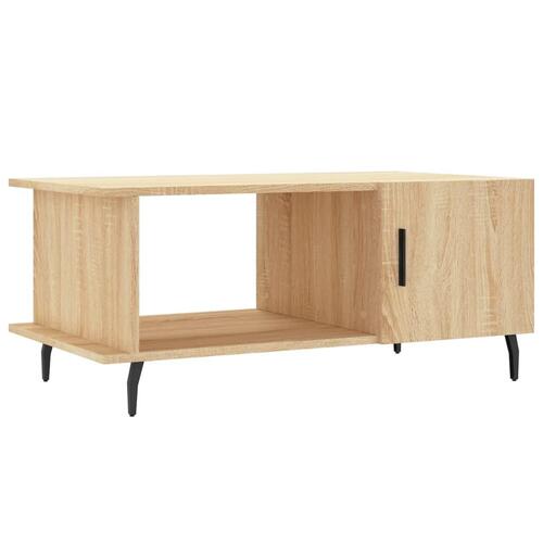 Sofabord 90x50x40 cm konstrueret træ sonoma-eg