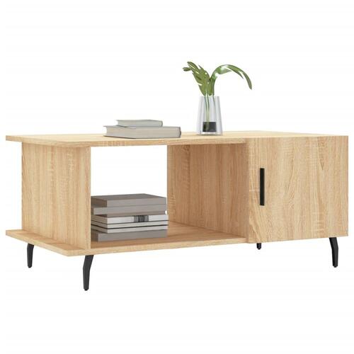 Sofabord 90x50x40 cm konstrueret træ sonoma-eg
