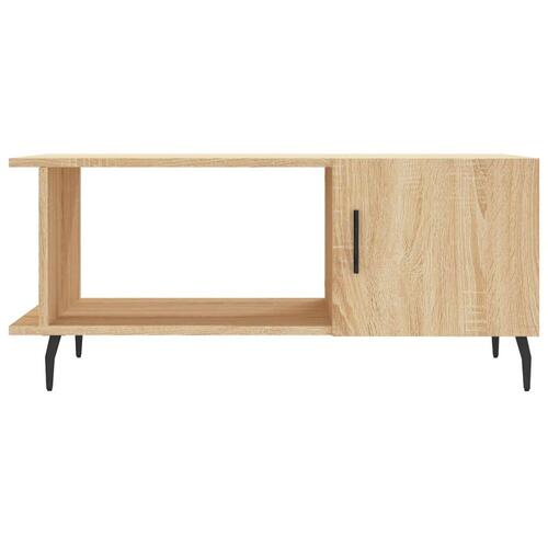 Sofabord 90x50x40 cm konstrueret træ sonoma-eg