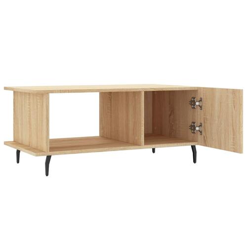 Sofabord 90x50x40 cm konstrueret træ sonoma-eg