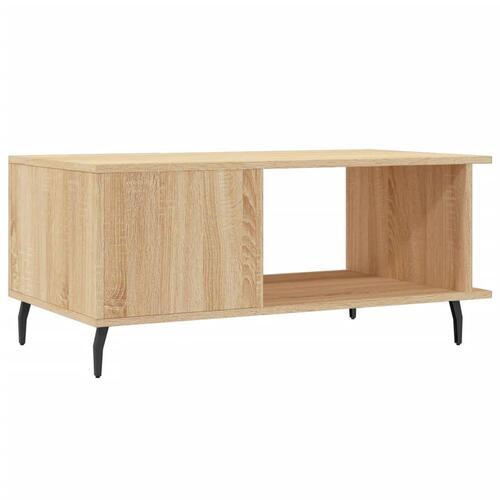 Sofabord 90x50x40 cm konstrueret træ sonoma-eg