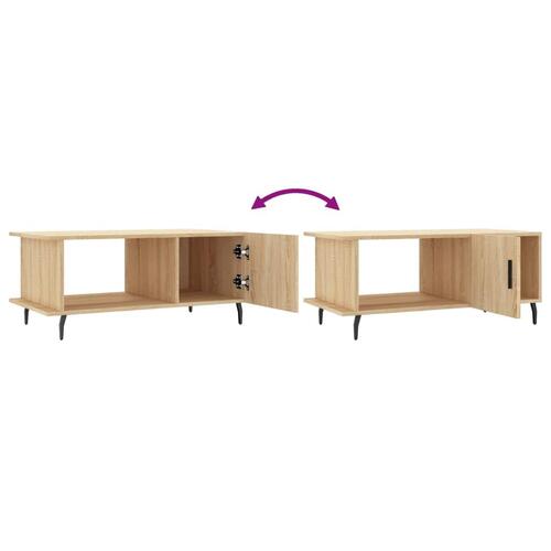 Sofabord 90x50x40 cm konstrueret træ sonoma-eg