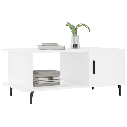 Sofabord 90x50x40 cm konstrueret træ hvid