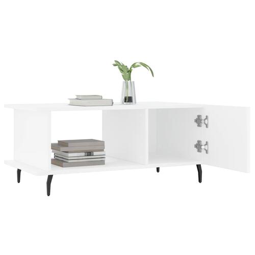 Sofabord 90x50x40 cm konstrueret træ hvid