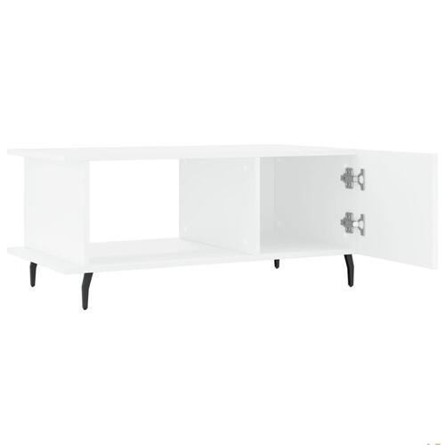Sofabord 90x50x40 cm konstrueret træ hvid