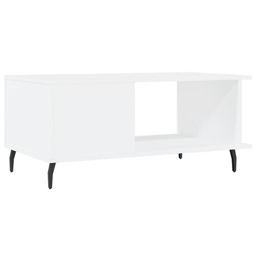 Sofabord 90x50x40 cm konstrueret træ hvid