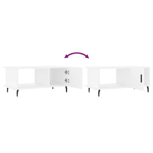 Sofabord 90x50x40 cm konstrueret træ hvid