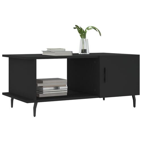 Sofabord 90x50x40 cm konstrueret træ sort