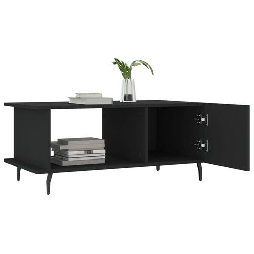 Sofabord 90x50x40 cm konstrueret træ sort